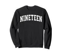 Nineteen Minimalist 19th Birthday Design 19-Year-Old Sudadera