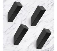 NINETREX Gancho negro para toalla de baño, gancho negro SUS 304 de acero inoxidable único negro para baño, sala de estar, estilo contemporáneo hotel, montado en la pared, paquete de 4