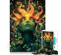 NINFA Marina con Corona de Pulpo, 1000 Piezas, Rompecabezas para Adultos, Regalo, Juguete para desarrollar la lógica, Juego de Corte preciso, Regalo Elegante (38x26cm)