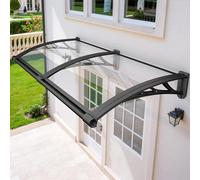 ning for Oude con fregadero de drenaje de 32 x 134 pulgadas, resistente a la lluvia, a prueba de rayos UV, con soportes de plástico de acero y toldo de ventana para porche, patio, puerta delantera