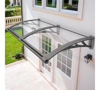 ning for Oude - Fregadero con desagüe de 48 x 146 pulgadas, resistente a la lluvia, a prueba de rayos UV, con soportes de plástico y acero y toldo de ventana para porche, patio, puerta delantera