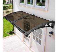 ning for Oude - Fregadero con desagüe de 61 x 340 cm, resistente a la lluvia, a prueba de rayos UV, con soportes de plástico y acero y toldo de ventana para porche, patio, puerta delantera