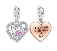 NINGAN 925 Colgante Charms De Plata Esterlina Colgante De Amor Dorado De LibéLula De Cuentas De Viaje De Cadena De Seguridad, Pulsera Y Collar Para Mujeres Como Regalo Para Madres Y Amigos