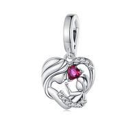 NINGAN 925 Colgante Charms De Plata Esterlina Madre E Hijo Abrazan Charm Compatibles Colgante De Perlas De Pulsera De Mujer, Regalos De CumpleañOs De La Madre De Familiares Y Amigos