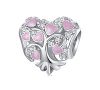 NINGAN 925 Plata De Ley Charms Amor áRbol De La Vida Cuentas Pulsera De Las Mujeres Cuentas Charms Collar Colgante DíA De San Valentín Regalo Joyería, Esposa, Amante Regalo