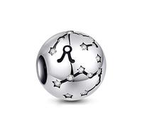 NINGAN Tauro Charms del Cumpleaños de 12 Signos del Zodiaco - Charms de Plata Esterlina de 925 Ajustan Pulsera & Collar- Regalos de cumpleaños Ideales para Mujeres y Amigos…