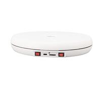 NINGANME Mesa de exhibición giratoria eléctrica, Soporte de exhibición Giratorio inalámbrico con luz LED, Plataforma giratoria silenciosa de 25 cm y 360° con Capacidad de Carga de 20 kg (Blanca)