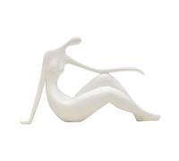 NingBright Decoración de Escritorio Modern Statue Figurine Decorative Statues Woman Yoga Home In Resin Ornaments Esculturas y Accesorios Decorativos(White B,Matte)