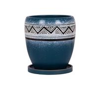 NingBright Macetas Divertidas Maceta de cerámica Vintage con Bandeja separada, Suelo, orquídea bonsái suculenta Decoración para el Porche(M)