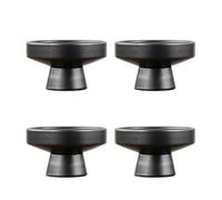 NingBright Macetas Divertidas Paquete de 4 macetas cerámica Creativas, Flores Decorativas Chinas Blancas y Negras Decoración para el Porche