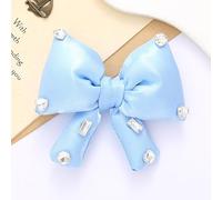 NingPower 2 Piezas Lazos Decorativos De Diamantes De Imitación, Lindo Lazo para Manualidades, Costura, Fabricación De Pinzas para Cabello, Ropa Accesorios, Azul
