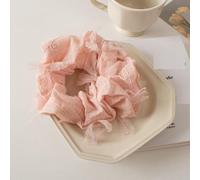 NingPower Gomas Del Pelo De Encaje 2 Piezas, Soportes Para Cola De Caballo Elásticos Cabello Para Mujer, Cintas Para Cabello De Tela Para Cabello Largo, Rosa