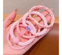 NingPower Lazos Para Cabello A Granel 25 Piezas, Soportes Para Cola De Caballo Elásticos Cabello Para Mujer, Bandas Elásticas Para Cabello Largo, Rosa