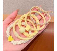 NingPower Lazos Para Cabello A Granel 25 Piezas, Soportes Para Coletas, Elásticos Cabello Para Mujer, Bandas Elásticas Para Cabello Largo, Amarillo