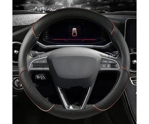 ningqonggongshi Tuning Interior Coche Compatible con Seat para Leon MK1 MK2 MK3 MK4 1999~2020 para 1M 1P 5F KL1 KL8 5F FR Protector para Volante de Coche Accesorios Antideslizantes de PU(5,O Shape)