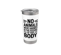 Ningún animal dañado, declaración vegana ética para activistas Vaso térmico de acero inoxidable de doble pared