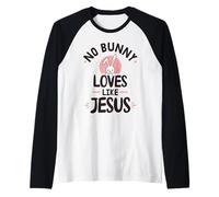 Ningún Conejito ama como Jesús Camiseta Manga Raglan