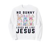 Ningún Conejito me ama como Jesús Christian Pascua Conejo niños Sudadera