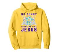 Ningún conejito me ama como Jesús gracioso Cristiano Pascua Cristo Sudadera con Capucha