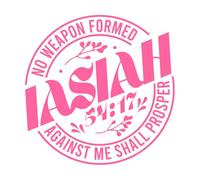 Ninguna arma forjada contra mí prosperará Pegatinas de pared 54.6x54.6cm Cultura del tatuaje Rosa