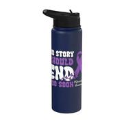 Ninguna historia debería terminar demasiado pronto cinta de conciencia sobre sobredosis Stainless Steel Insulated Water Bottle