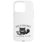 Ninguno de Tus Correos electrónicos me están encontrando Bien Funny Cat Office Carcasa para iPhone 15 Pro MAX