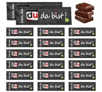 NINGYER 20 unidades de cajas de chocolate con diseño de «Schön Dass du da Bist » (fieltro), caja de regalo sin chocolate, para bodas, cumpleaños, bautizos