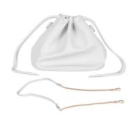 NinGYiYan Bolsa para cámara de Piel sintética con cordón, para Accesorios de cámara instantánea, Funda Protectora Impermeable con Forro de Lana, Organizador Multifuncional (Blanca)