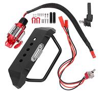 NinGYiYan para cabrestante eléctrico de coche trepador de control remoto 1/10, diseño de metal duradero, para kit de actualización TRX4/SCX10, control manual, mini accesorio rojo