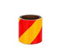 NINHFTDROU Cinta reflectante fluorescente Cinta De Advertencia Autoadhesiva Reflectante Multicolor 10cm X 3-45m(Red Yellow,10cm x 3m)