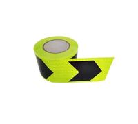 NINHFTDROU Cinta reflectante fluorescente Cinta de Advertencia Reflectante Multicolor 10cm x 25m(Green Black)
