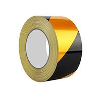 NINHFTDROU Cinta reflectante fluorescente Cinta de Advertencia Reflectante PVC Autoadhesiva Barricada Multicolor 46m x 5cm(Black)