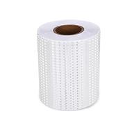NINHFTDROU Cinta reflectante fluorescente Cinta reflectante de PVC de alta visibilidad for exteriores, pegatinas de advertencia autoadhesivas, 20 cm x 45 m, multicolor(White)
