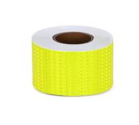 NINHFTDROU Cinta reflectante fluorescente Cinta Reflectante de Seguridad PVC Autoadhesiva Multicolor 10cm x (3-45) m(A Yellow,10cm x 45m)