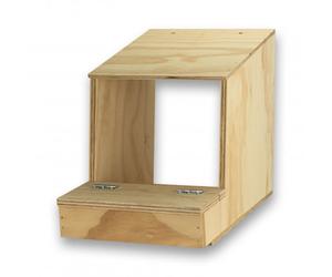 Ninho de 1 divisória com recolha em madeira para galinhas