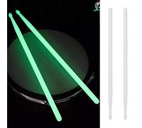 Niniang 1 Par 5A Conjunto de Batería de Tambor Varillas Fluorescentes Varillas de Jazz Escena Brillo en Accesorios de Batería Oscuro Verde