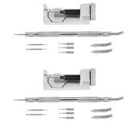 Niniang 18 unids Watch Strap Link Remover Kit Watch Band Link Remoción de Pin Herramienta de Reparación de Reparación, plata