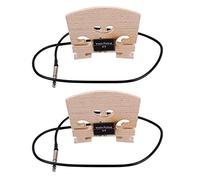 Niniang 2 piezas serie puente de violín con micrófono Piezo montado en el interior para violín eléctrico 4/4 tamaño completo