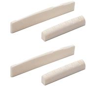 Niniang 2Set Tuerca de Sillín de Puente de Hueso de Guitarra Acústica de 12 Cuerdas para Piezas de Repuesto de Guitarra de 49 mm/76 mm de Guitarra Folk