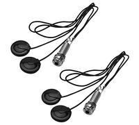Niniang 2X 21 Pulgadas Longitud Del Cable 1/4 Pulgadas Salida Jack 2 En 1 Transductor Disco Recogida Piezo para Guitarra Violín Ukulele Mandolina Banjo Violonchelo (con Tapa)