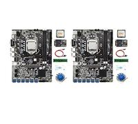 Niniang 2X B75 12 USB3.0 BTC - Placa base (CPU + ventilador + 4G DDR3 RAM + 120G MSATA SSD + grasa térmica