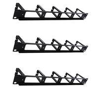 Niniang 3X 19 Pulgadas 1U Gabinetes Rack Gestión De Cables Organizador de Red Base de Metal Cinco Anillos Desmontable Cable Manager