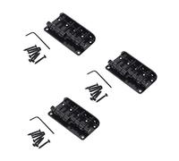 Niniang 3X Caballete Hardtail Bass Estilo Vintage de 4 Cuerdas para la Actualización de Carga Superior de la Bass Jazz Precision, Negro