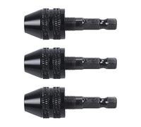 Niniang 3X L'Impact Chuck Destornillador Keyless Cle Adaptador 1/4 pulgadas Negra Drill 0,3-3,6mm