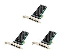 Niniang 3X PCI-E 4 Puertos RJ45 Servidor 1X PCIe X1 82576 Chip 10/100/1000Mbps LAN Port Server Gigabit Tarjeta de Red