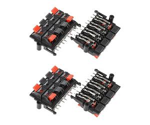 Niniang 4Pcs - Terminales de altavoz de muelle de carga de resorte 64x40x20mm 8 posiciones