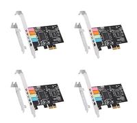 Niniang 4X Tarjeta de sonido PCIe 5.1, Tarjeta Surround PCI Express Audio Estéreo 3D con Alto Rendimiento Sonido Tarjeta de Sonido PC Chip CMI8738