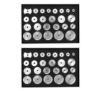 Niniang 50Pcs Reloj Trasero Caso Metal Aluminio Más Cerca Prensa Matrices Herramienta de Reparación de Reloj, plata