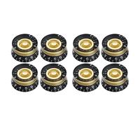 Niniang 8 Piezas Serie Botones de Control de Velocidad de Tono de Volumen para Piezas de Guitarra Eléctrica Bajo Estilo LP, Transparente