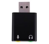 Niniang aleación de aluminio 7.1 canales USB sonido tarjeta de sonido tarjeta de sonido externa tarjeta de sonido USB 7.1 tarjeta de sonido analógica